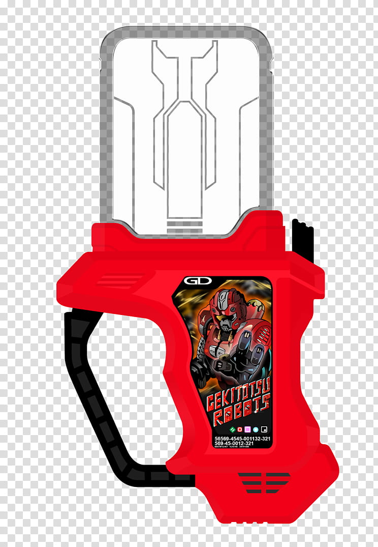 Kamen Rider Ex-Aid Gekitotsu Robots Gashat, red and black power tool illustration transparent background PNG clipart