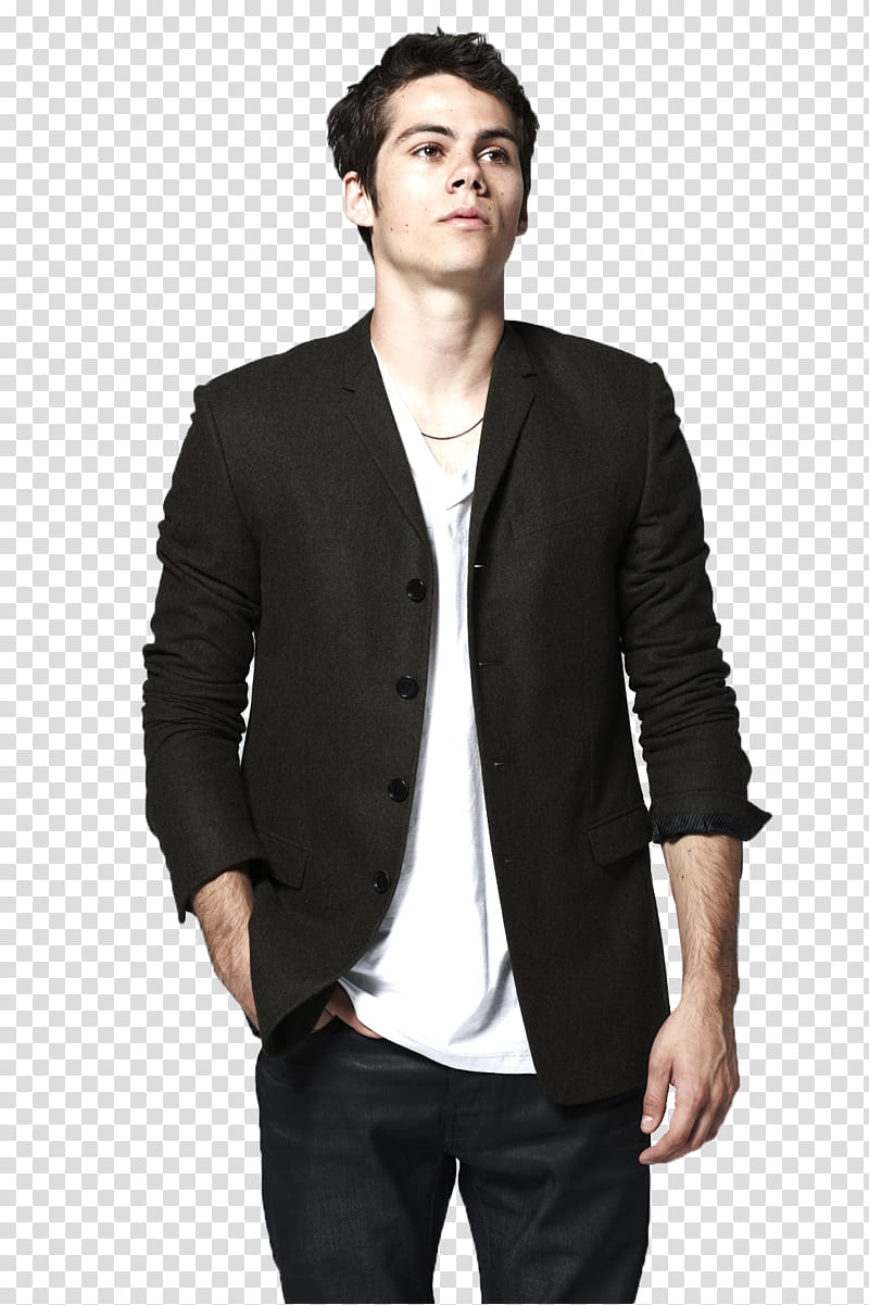 Dylan O Brien, man wearing black button-up blazer transparent background PNG clipart