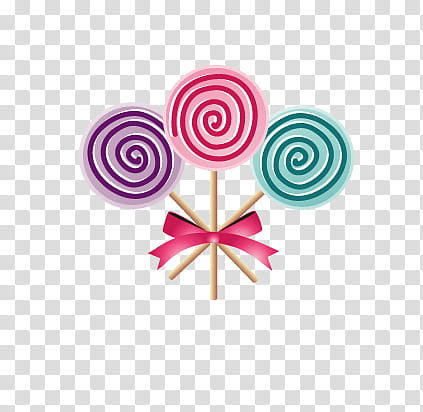 Birth Day Stuff s, three purple, blue, and pink lollipops transparent background PNG clipart