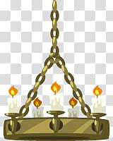 Chandelier , gold and white lighted candle chandelier illustration transparent background PNG clipart