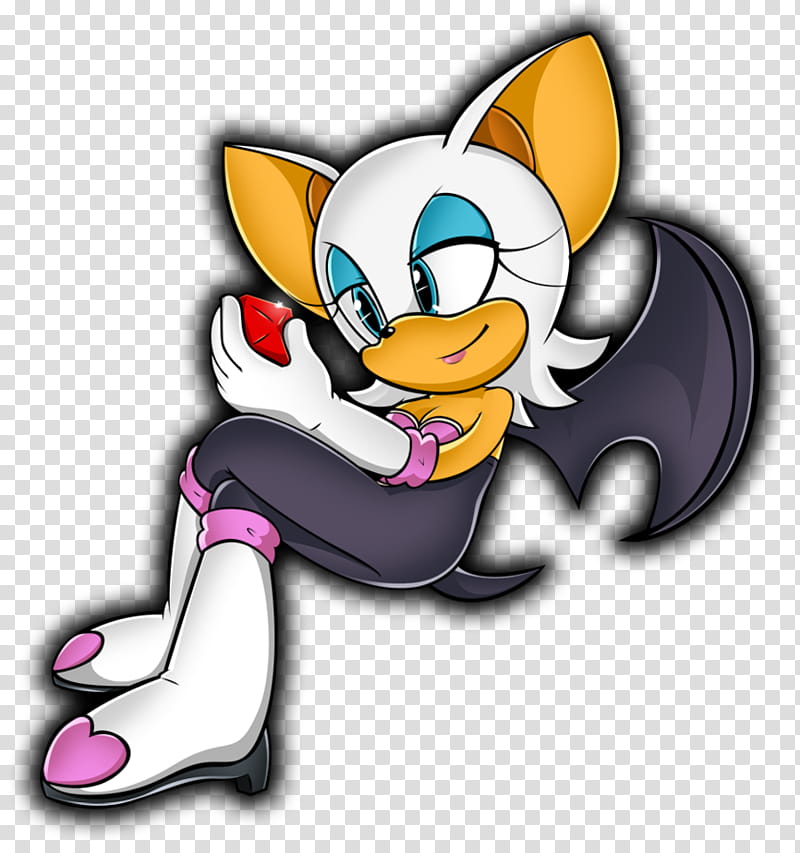 Rouge the Bat, anime character illustration transparent background PNG clipart