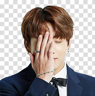 BTS JUNGKOOK, man doing face palm transparent background PNG clipart