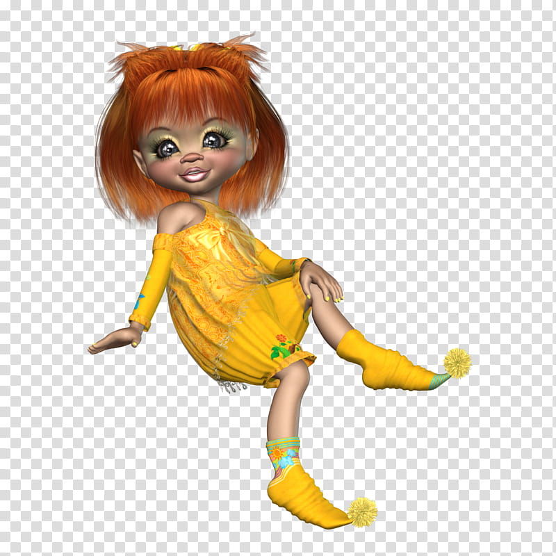 Yellow, Doll, Troll Doll, Babydoll, Infant, Character, Idea, Poseur transparent background PNG clipart