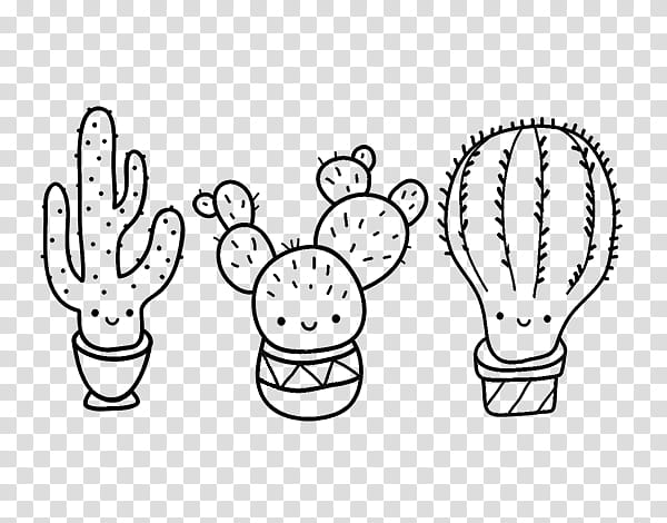 Cute, Coloring Book, Cactus, Drawing, Saguaro, Cute Colouring, Page, Succulent Plant transparent background PNG clipart