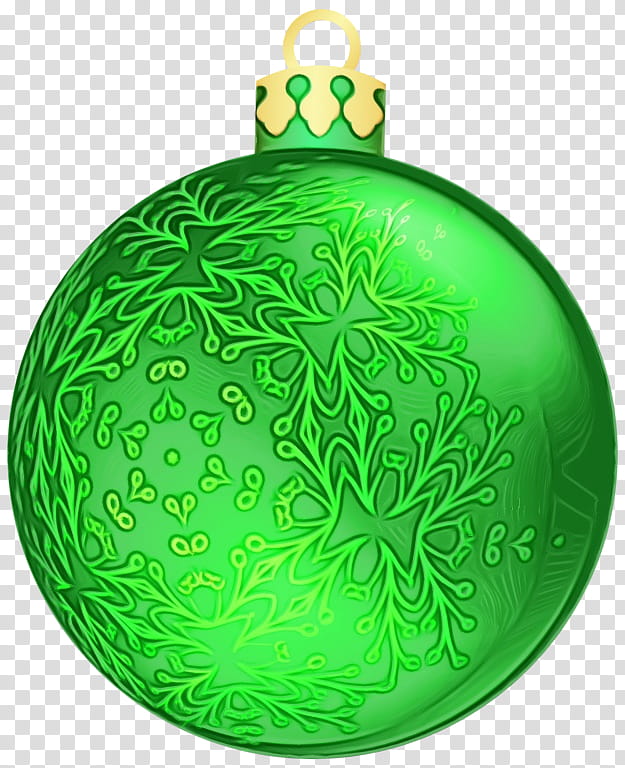 Christmas ornament, Watercolor, Paint, Wet Ink, Green, Holiday Ornament, Christmas Decoration, Plant transparent background PNG clipart