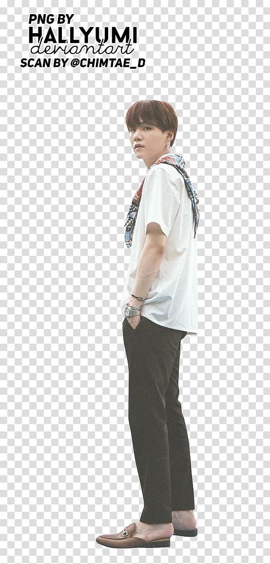 Suga Summer age in Saipan, man wearing white t-shirt and black pants outfit transparent background PNG clipart