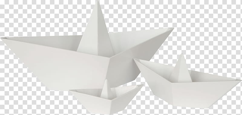Sail Away Scrap Kit Freebie, three white paper boats transparent background PNG clipart