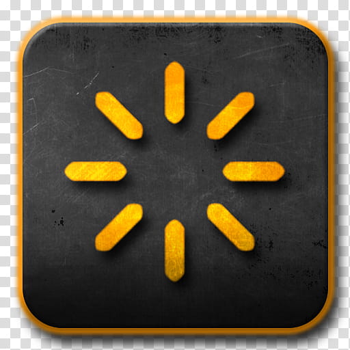Orange Phoenix Icon , Restart, square black and orange icon transparent background PNG clipart