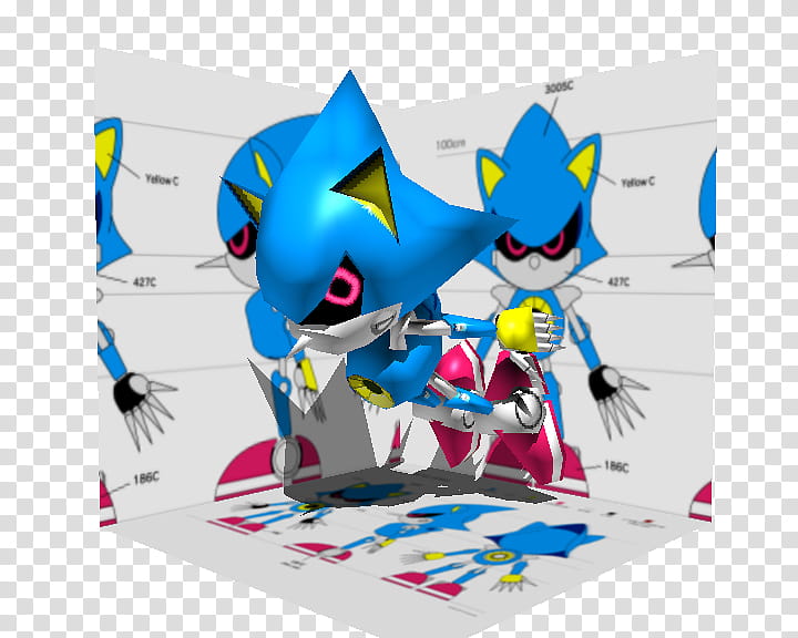 Low Poly Classic Metal Sonic, Sonic transparent background PNG clipart