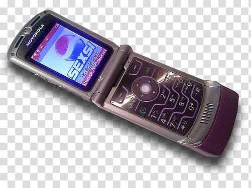 New s, purple Motorola phone transparent background PNG clipart