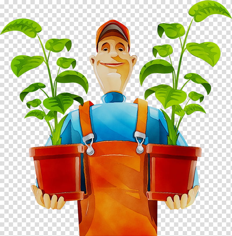 Gardening Flowerpot, Gardener, Horticulture, Garden Tool, Drawing, Houseplant, Toy, Smile transparent background PNG clipart