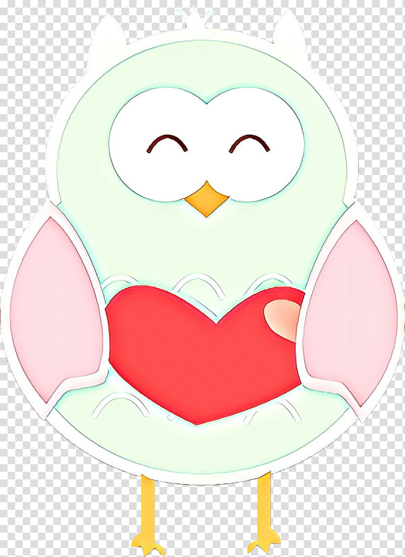 pink cartoon bird heart owl transparent background PNG clipart