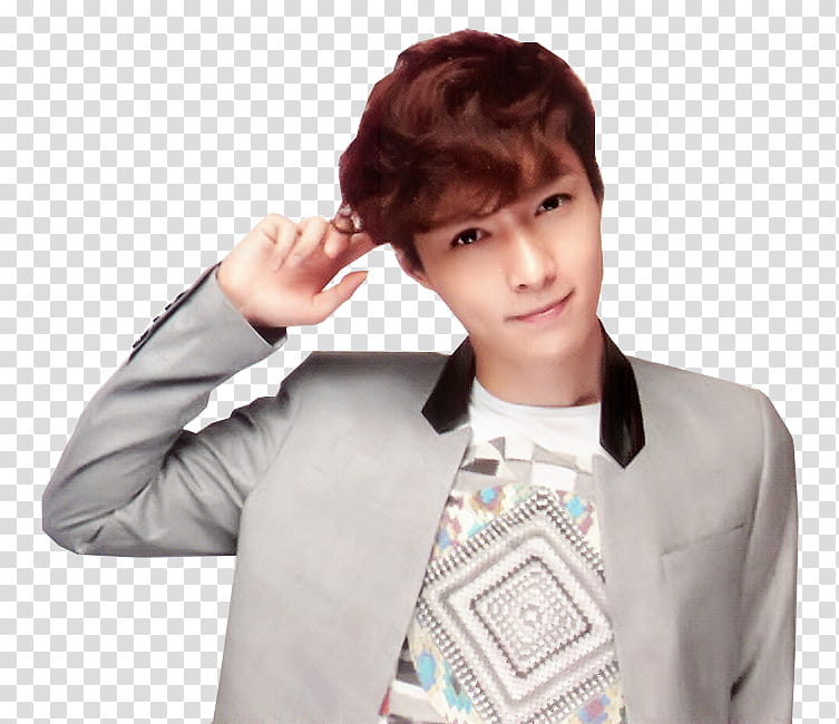 EXO PART TWO  S, man holding his hair with his right arm transparent background PNG clipart