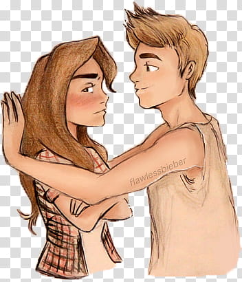 Dibujo Justin y Selena  transparent background PNG clipart