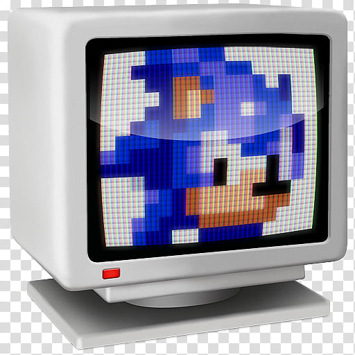 Sonic the Hedgehog Icons, Monitor, Sonic, white CRT TV transparent background PNG clipart