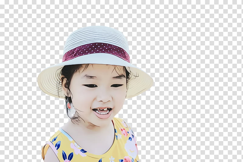 Cartoon Party Hat, Girl, Kid, Child, Little, Cute, Sun Hat, Fedora transparent background PNG clipart