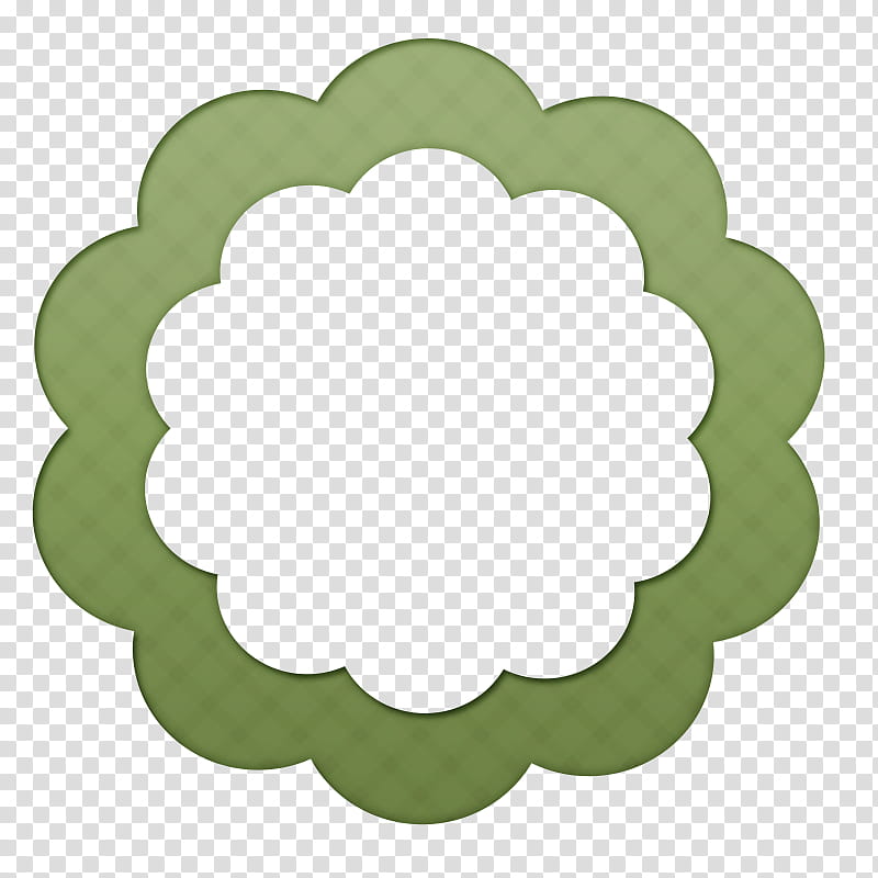 Formas, scalloped green frame transparent background PNG clipart