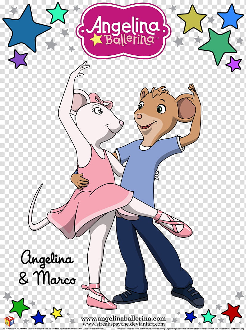 Angelina Mouseling n Marco, dancing Angelina Ballerina transparent background PNG clipart