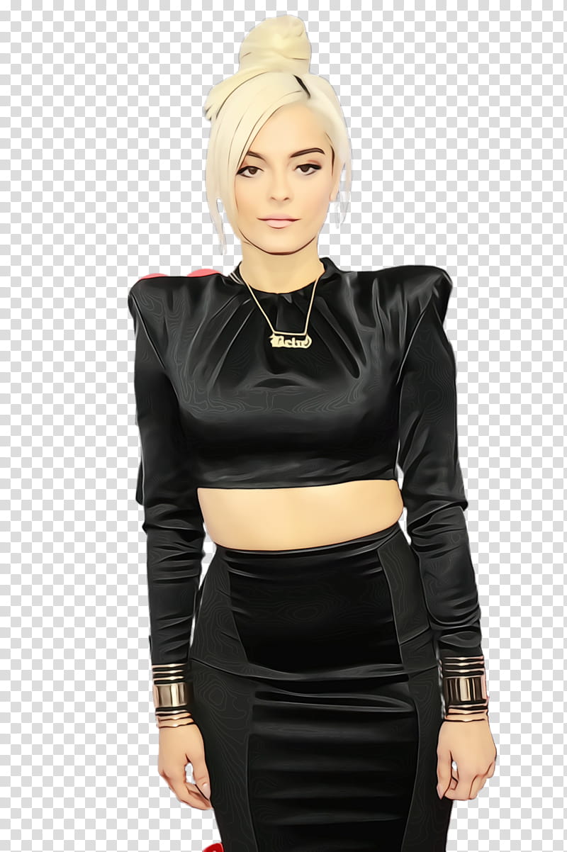Bebe Rexha iHeartRadio Music Awards Red carpet Sleeve, Watercolor, Paint, Wet Ink, Fashion, Clothing, Blouse, Shirt transparent background PNG clipart