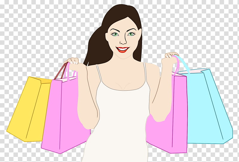 Shopping Bag, Logo, Cartoon, Pink, Shoulder, Packaging And Labeling, Fashion Design, Handbag transparent background PNG clipart