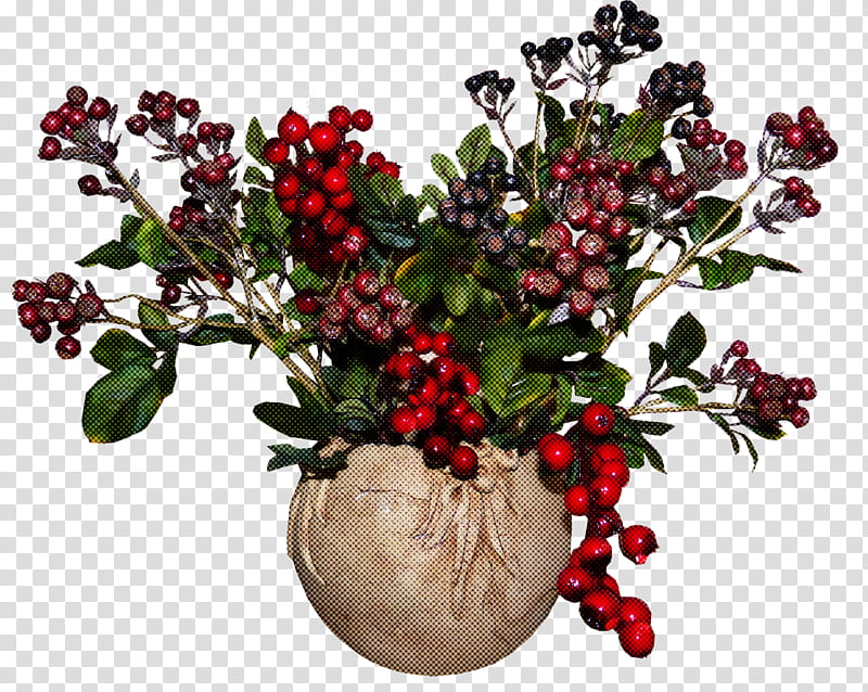 Artificial flower, Plant, Flowerpot, Tree, Berry, Lingonberry, Woody Plant, Fruit transparent background PNG clipart