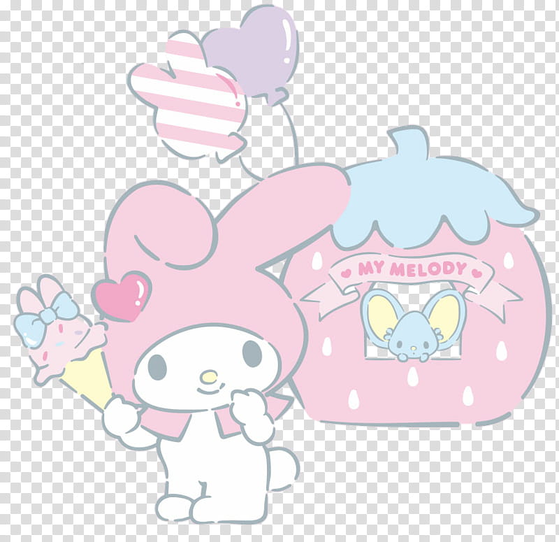 Little Twin Stars, My Melody, Hello Kitty, Kuromi, Sanrio, Music, Sticker, Kawaii transparent background PNG clipart