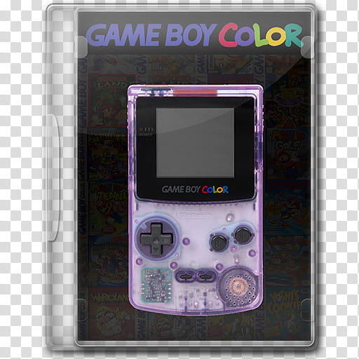 Console Series, black and purple Nintendo Game Boy Color console transparent background PNG clipart