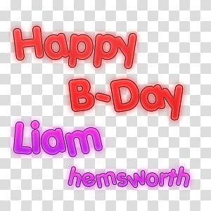 Happy B Day Liam transparent background PNG clipart