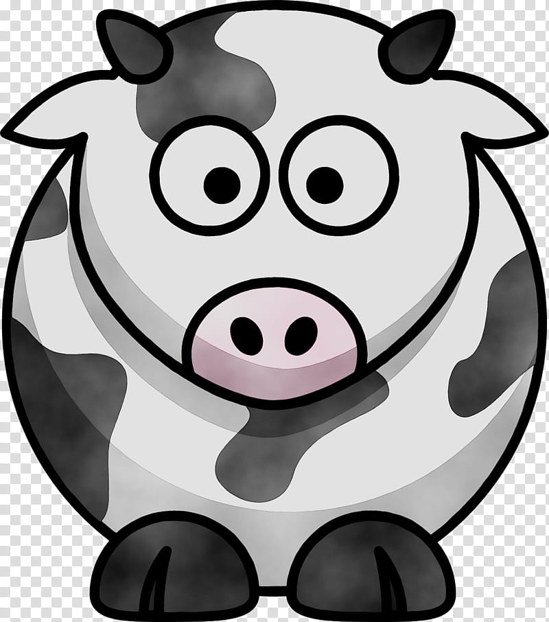 Cow, White Park Cattle, Cartoon, Drawing, Ranch, Sticker, Beef Cattle, Animation transparent background PNG clipart