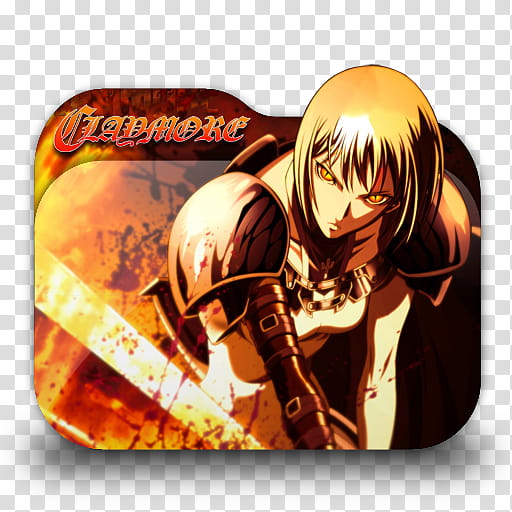 Claymore Anime Folder Icon, Claymore anime illustration transparent background PNG clipart