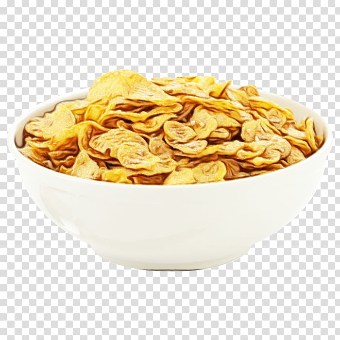 breakfast cereal food corn flakes cuisine frosted flakes, Watercolor, Paint, Wet Ink, Ingredient, Dish, Vegetarian Food transparent background PNG clipart