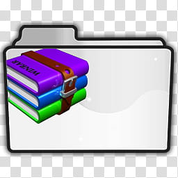 Folder Icon Set, Winrar, assorted-title books file folder icon art transparent background PNG clipart