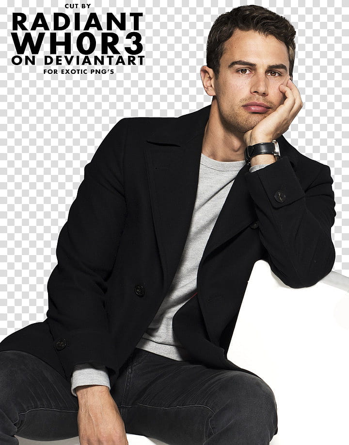 Theo James and Shailen, Radiant Whor  on text transparent background PNG clipart