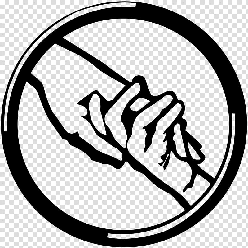 Abnegation Simple Black, holding hands logo transparent background PNG clipart