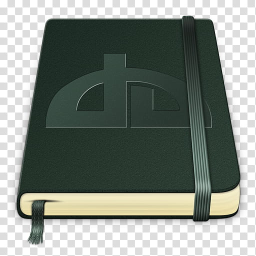 Moleskine Icons, green closed book illustration transparent background PNG clipart