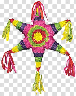 Piniatas s, multicolored star pinata transparent background PNG clipart