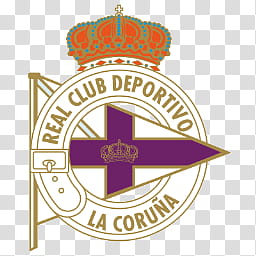 Team Logos, Real Club Deportivo La Coruna logo transparent background PNG clipart