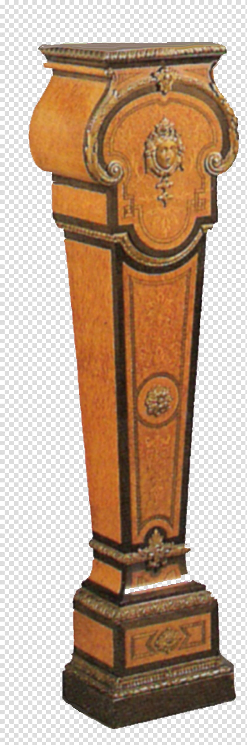 Antique furniture in , brown wooden pillar transparent background PNG clipart