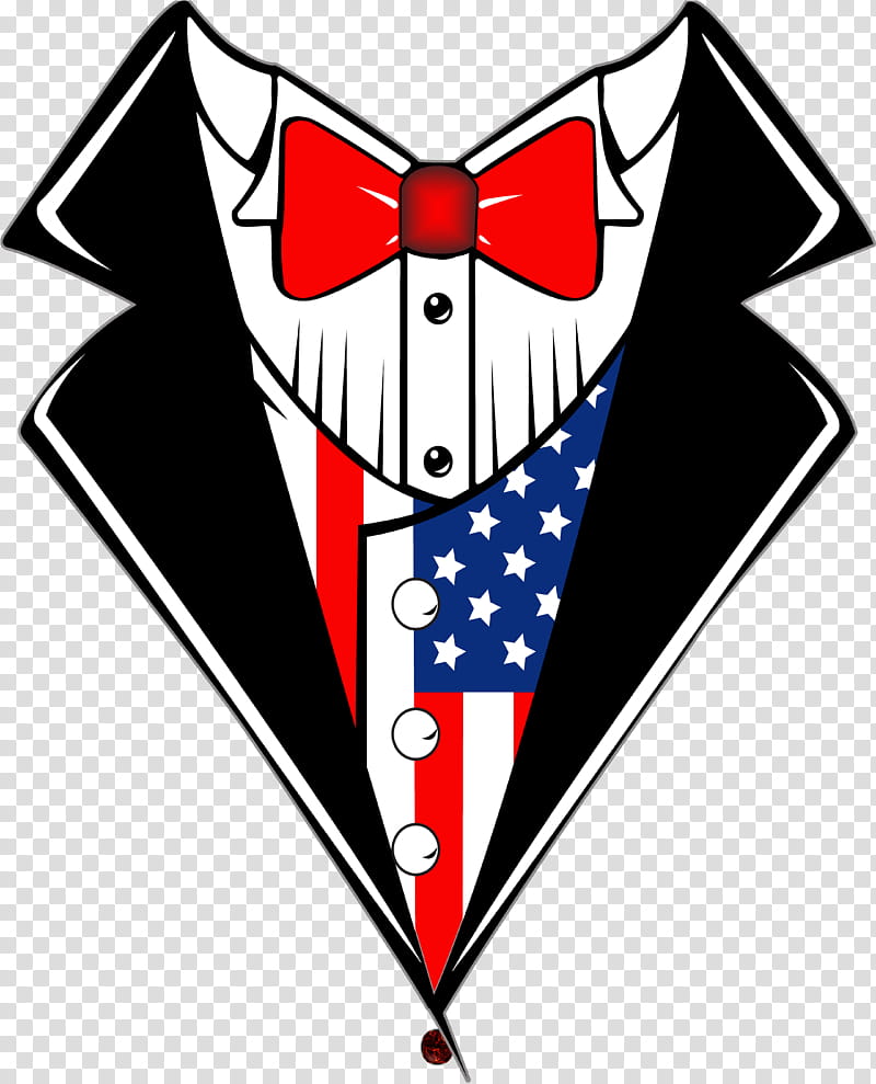 Bow Tie, Tshirt, Flag Of The United States, Tuxedo, Necktie, Tuxedo Tshirt, Suit, Mens Formal Tuxedo Bow Tie transparent background PNG clipart