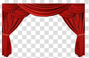 red stage curtain transparent background PNG clipart