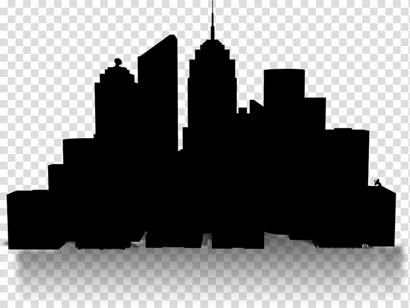 skyline city human settlement landmark silhouette, Cityscape, Logo, Blackandwhite, Metropolis, Skyscraper transparent background PNG clipart