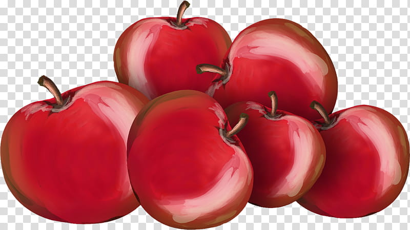 Apples, Tomato, Fruit, Food, Vegetable, Berries, Watermelon, Barbados Cherry transparent background PNG clipart