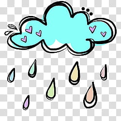 OVERLAYS, blue cloud with raindrops transparent background PNG clipart