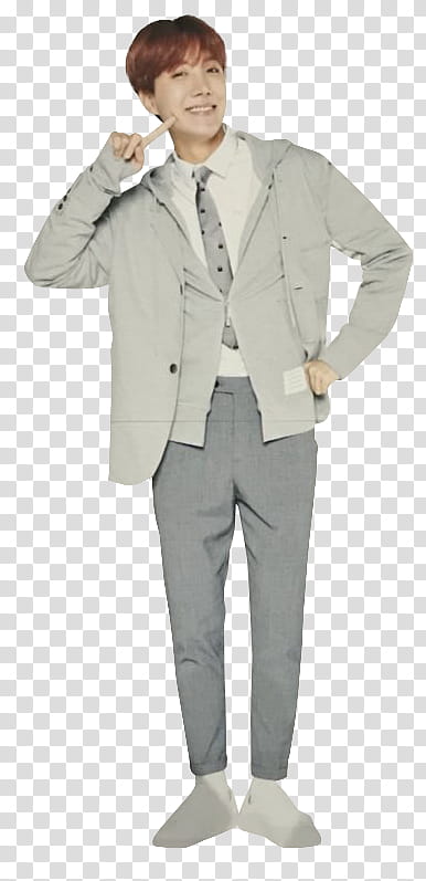 BTS, smiling man with left arm akimbo transparent background PNG clipart