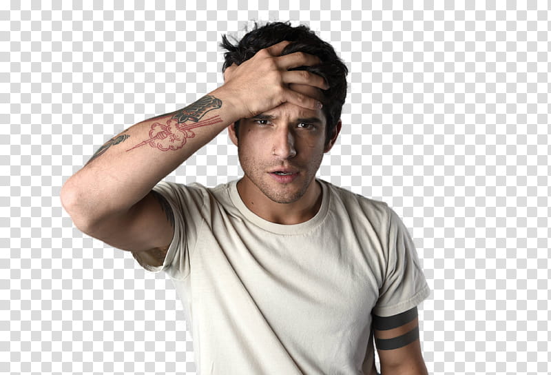 TYLER POSEY, man holding his head transparent background PNG clipart