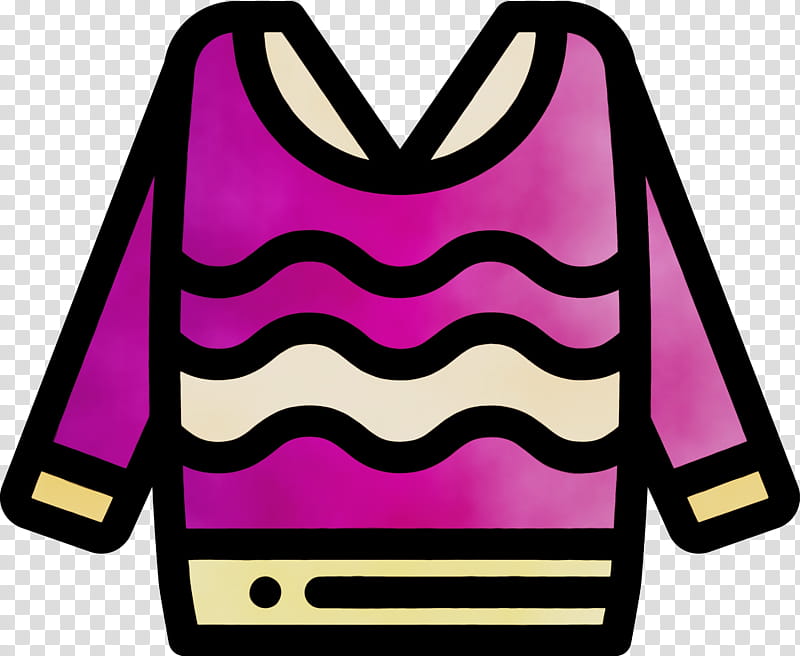 pink clothing magenta sleeve, Christmas Sweater, Winter Sweater, Watercolor, Paint, Wet Ink transparent background PNG clipart
