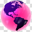 SummerGlass Globe Amerika Icon, AcEggplBlpinkRainparax, North and South America map illustration transparent background PNG clipart