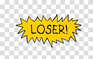 loser text overlay transparent background PNG clipart thumbnail