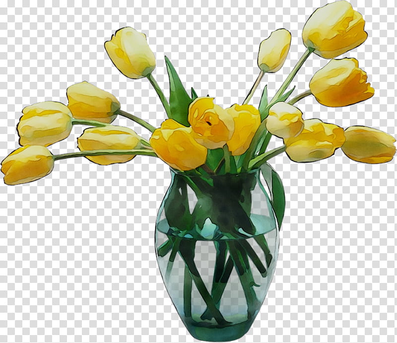 Lily Flower, Tulip, Vase, Cut Flowers, Flower Bouquet, Floral Design, Yellow, Artificial Flower transparent background PNG clipart