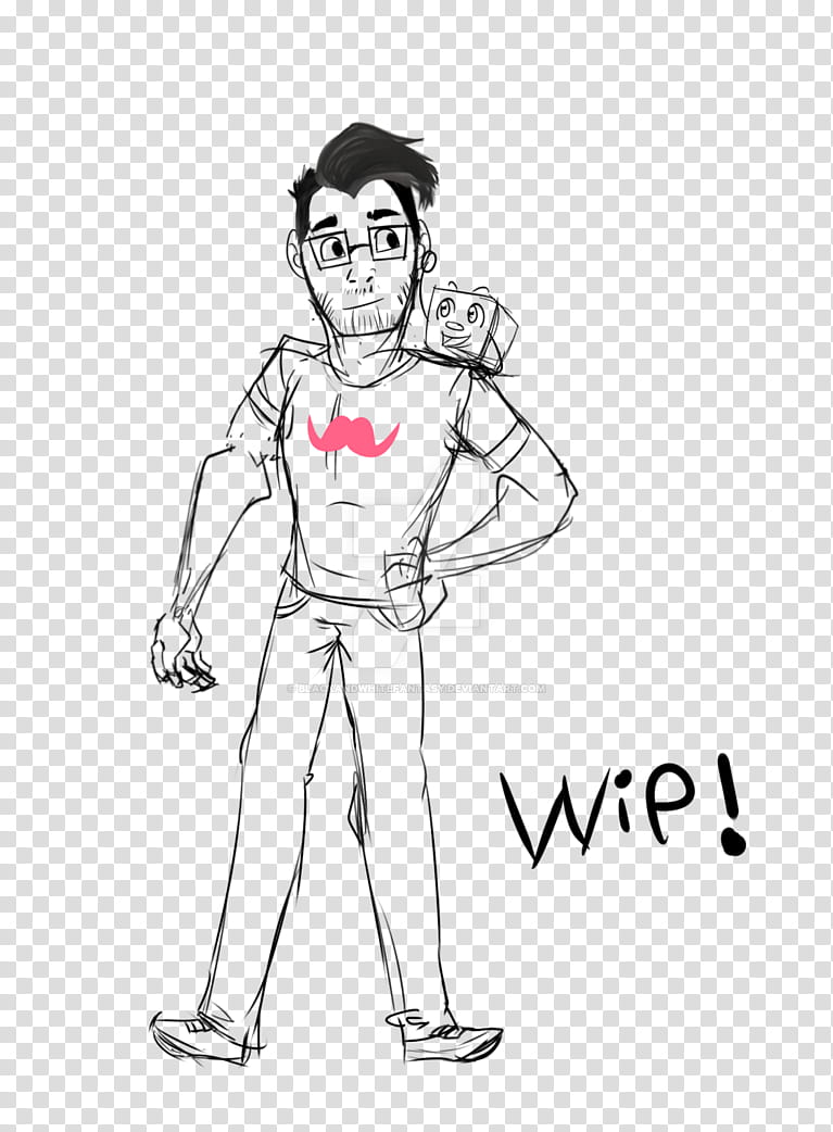Markiplier and Tiny Box Tim wip!!!! transparent background PNG clipart